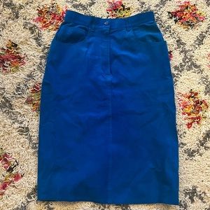 Pia Rucci Leather Midi Skirt